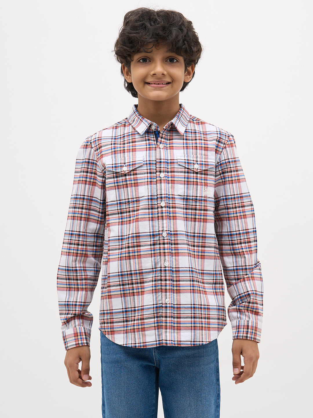 White Check Cotton Shirt