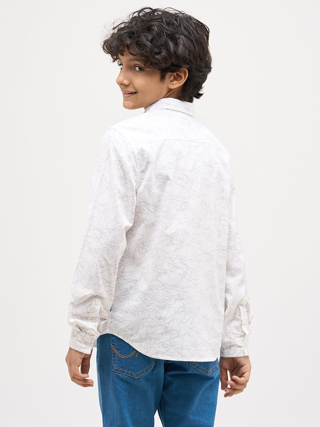 Boys Printed Cotton Shirt