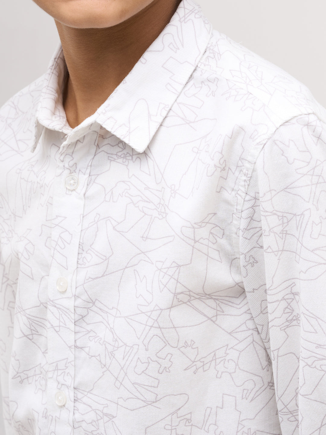 Boys Printed Cotton Shirt