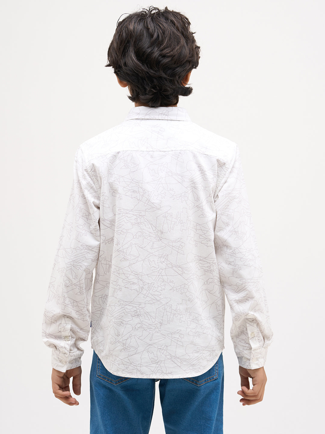 Boys Printed Cotton Shirt