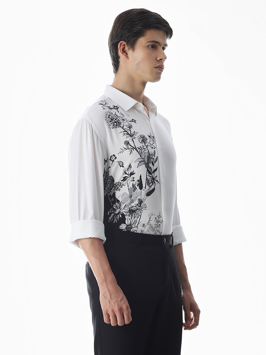 Floral Print Viscose Shirt
