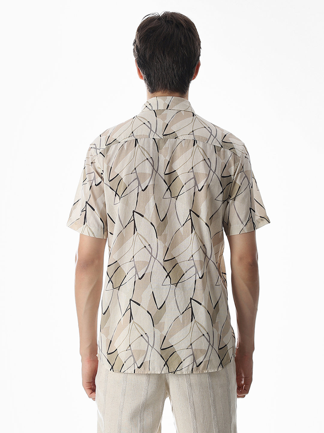Linen Blend Printed Shirt