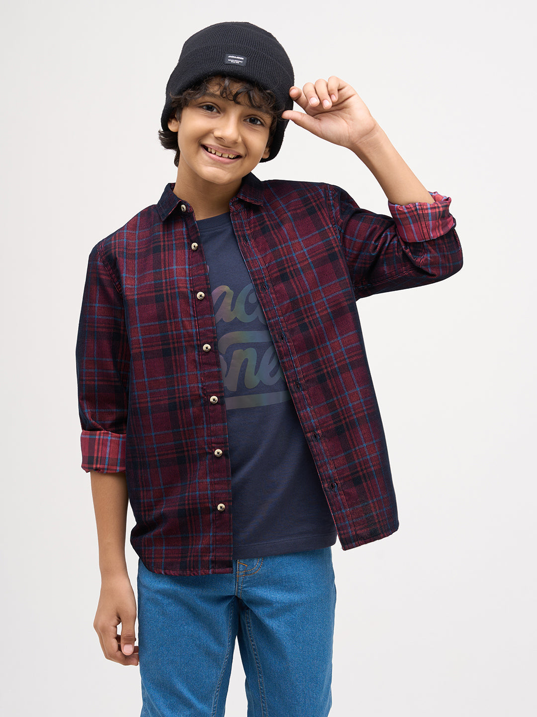 Boys Check Cotton Shirt