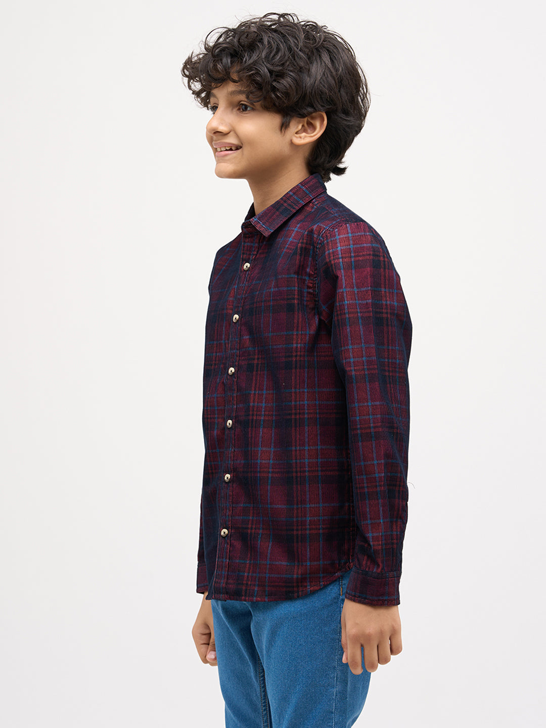 Boys Check Cotton Shirt