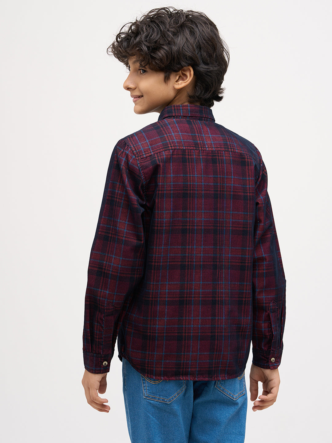 Boys Check Cotton Shirt