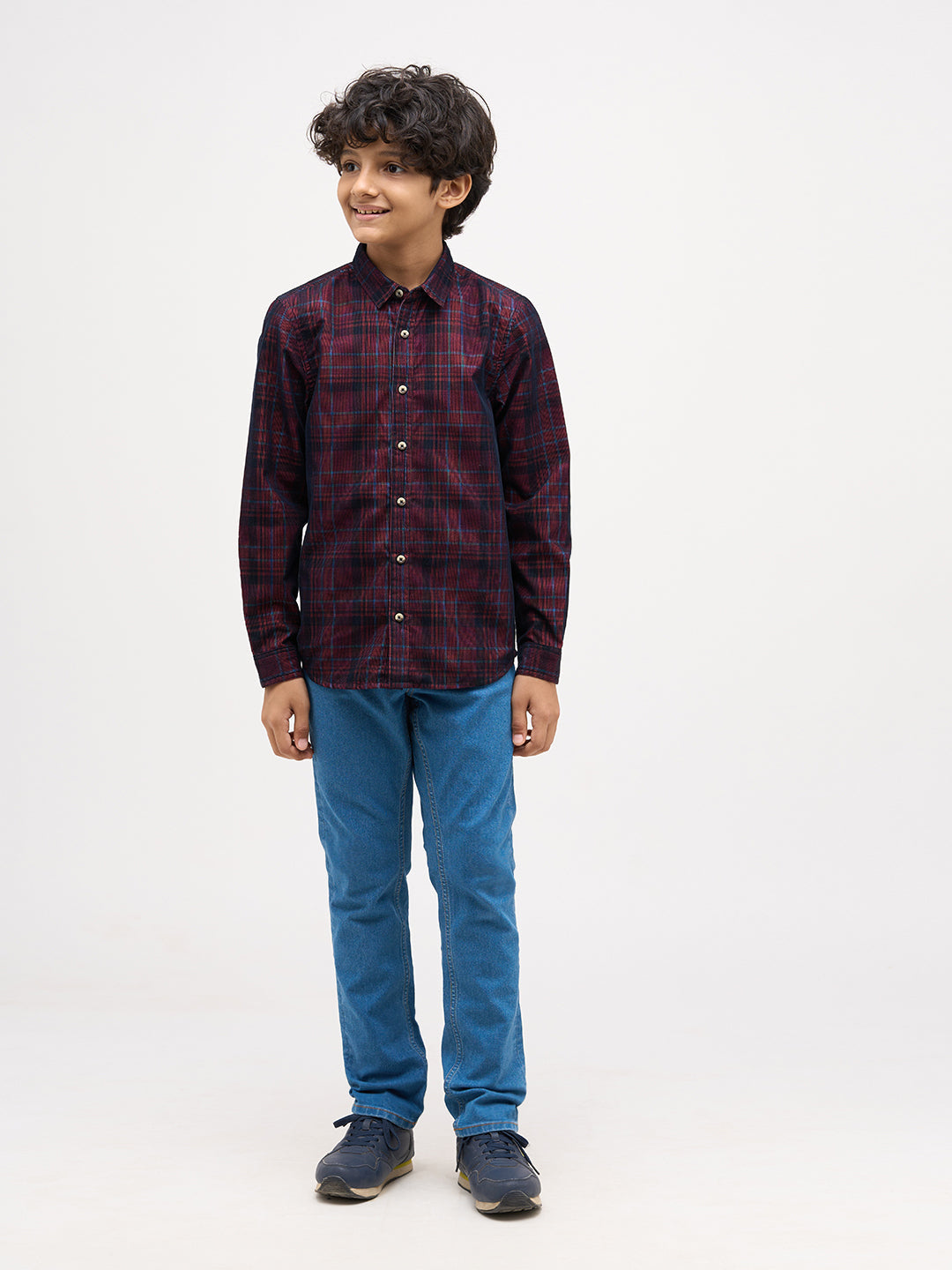 Boys Check Cotton Shirt
