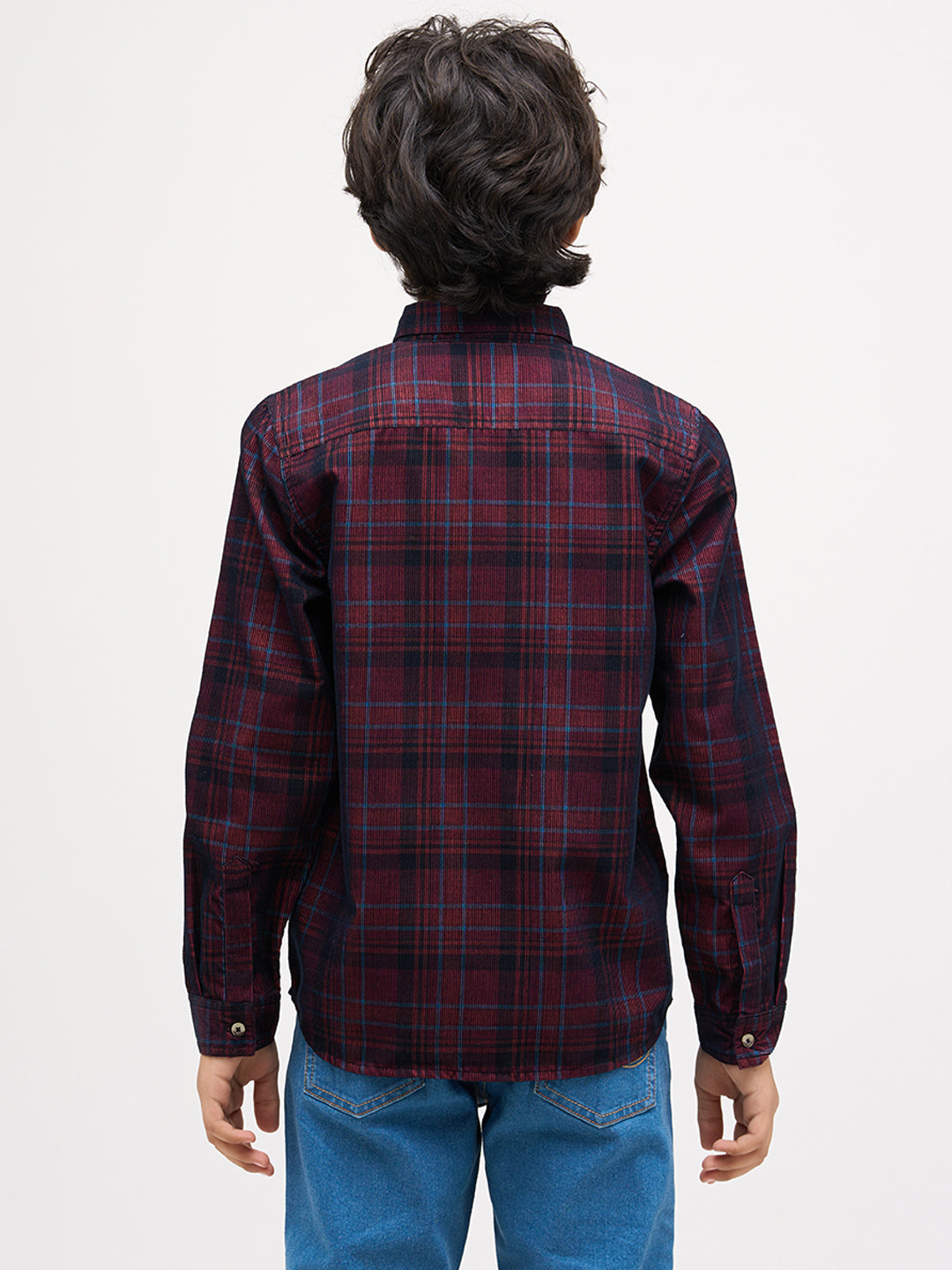 Boys Check Cotton Shirt