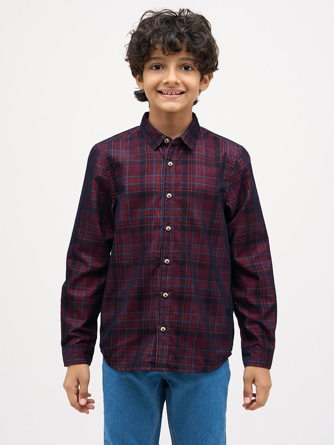 Boys Check Cotton Shirt
