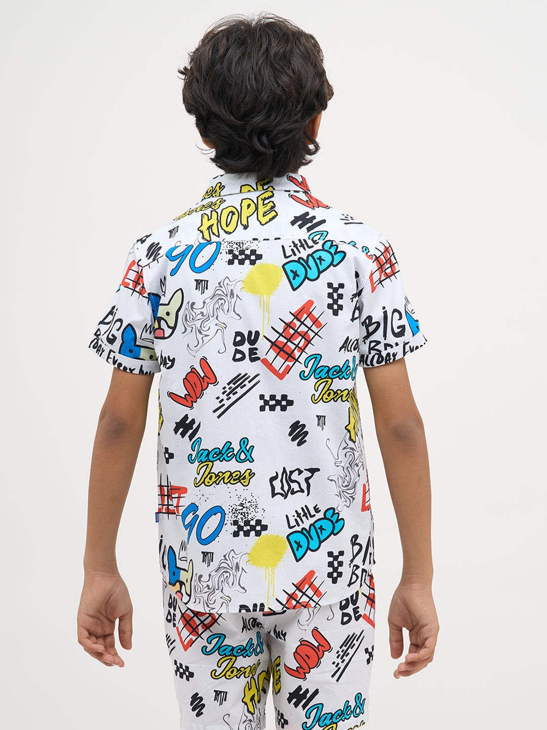 White Printed Cotton Shirt