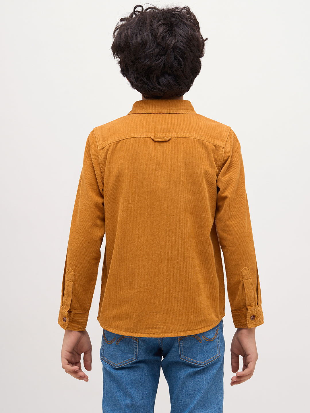 Boys Patch Pocket Corduroy Shirt