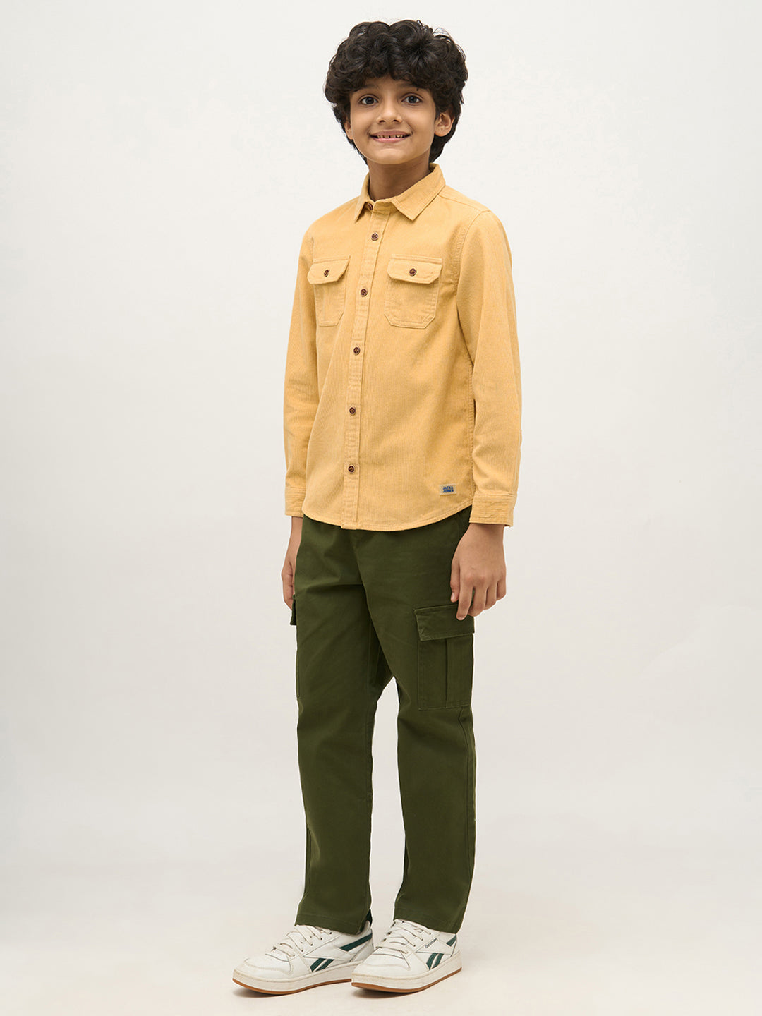 Boys Patch Pocket Corduroy Shirt