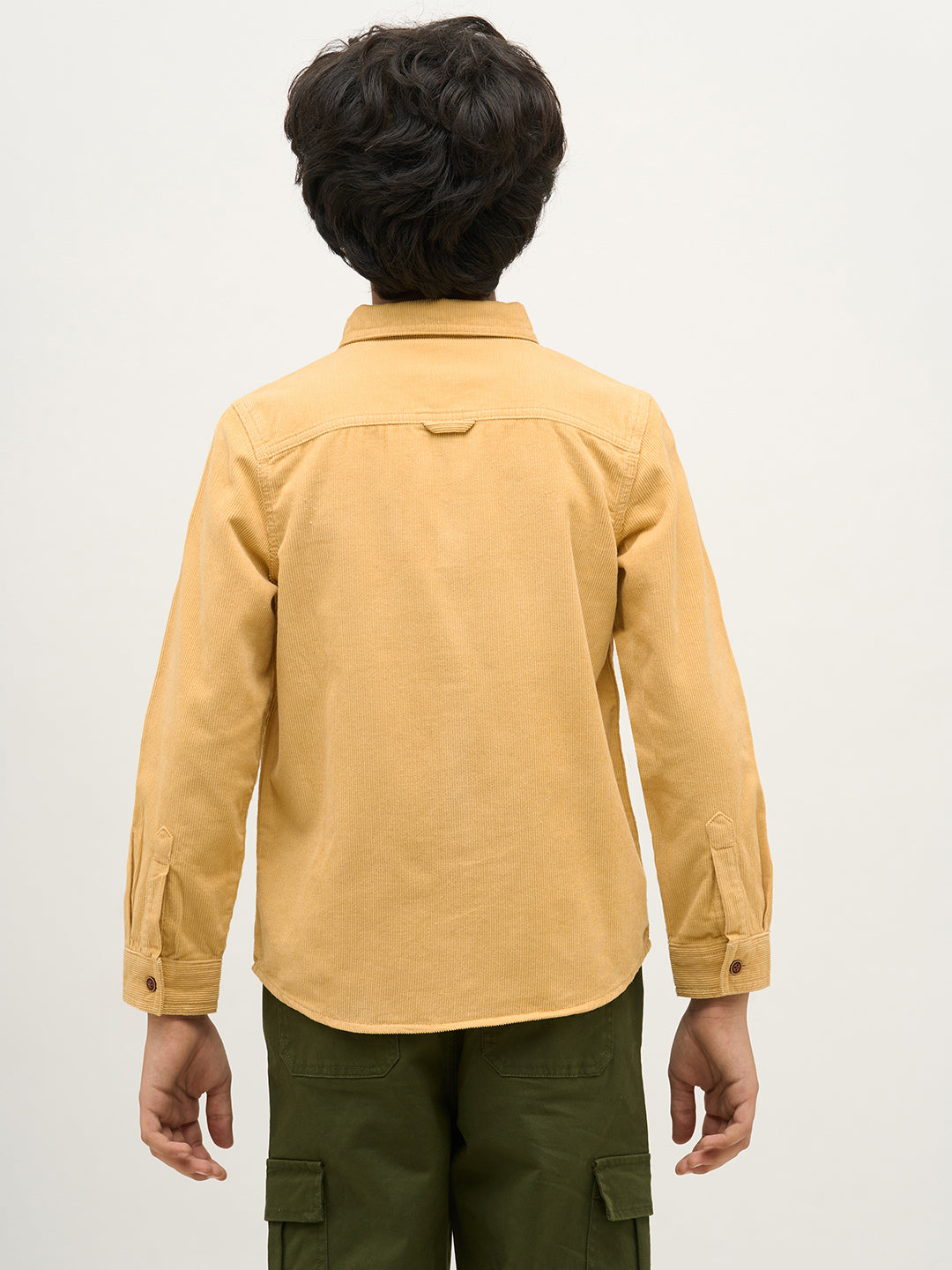 Boys Patch Pocket Corduroy Shirt
