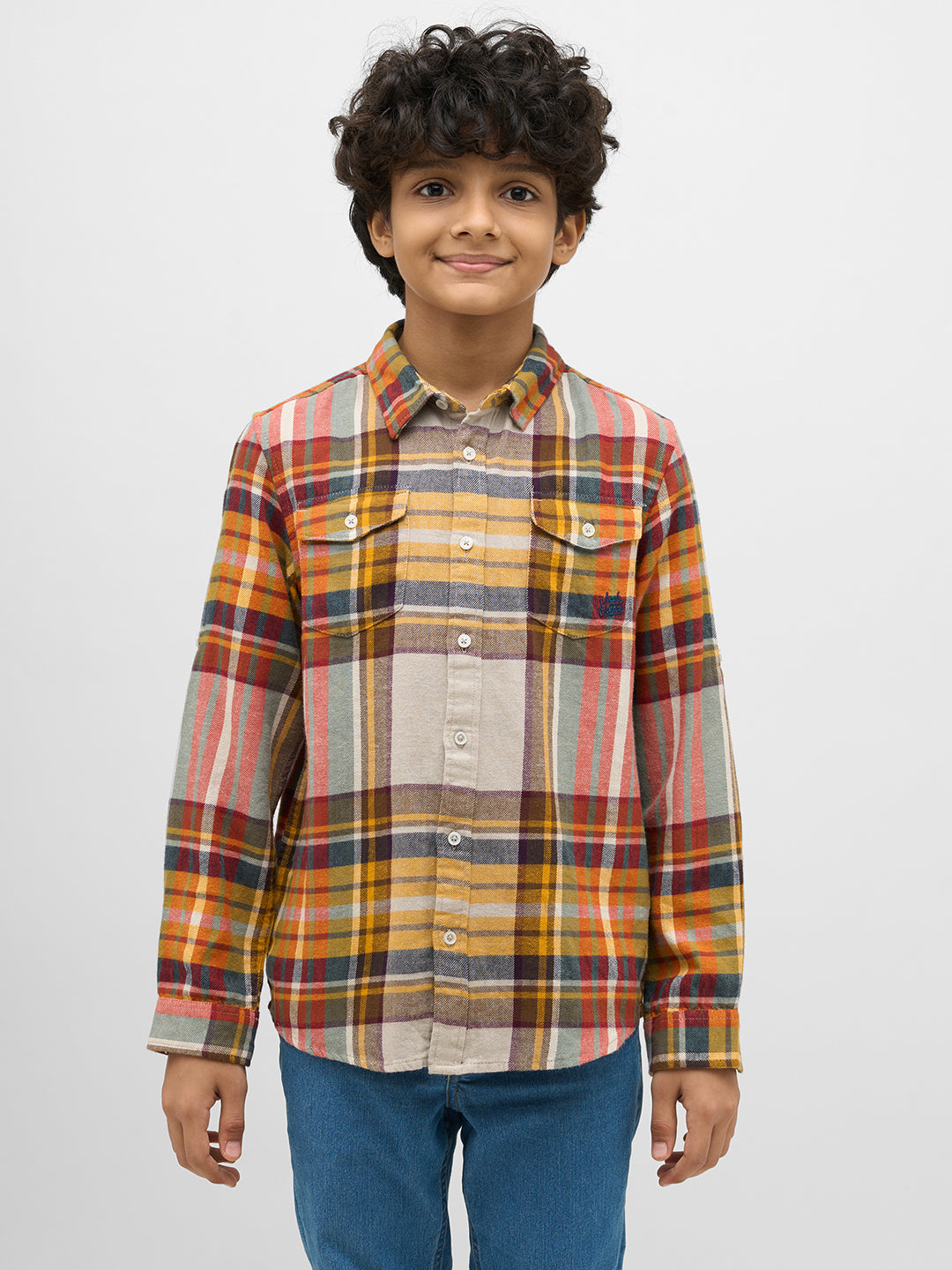 Boys Regular Fit Check Shirt