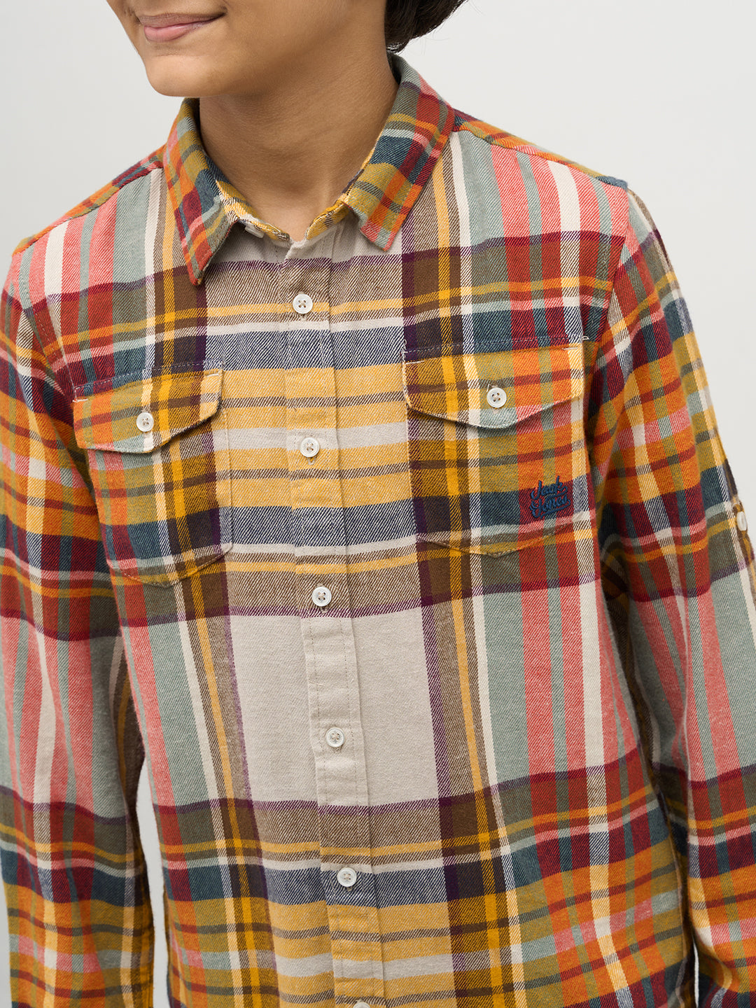 Boys Regular Fit Check Shirt