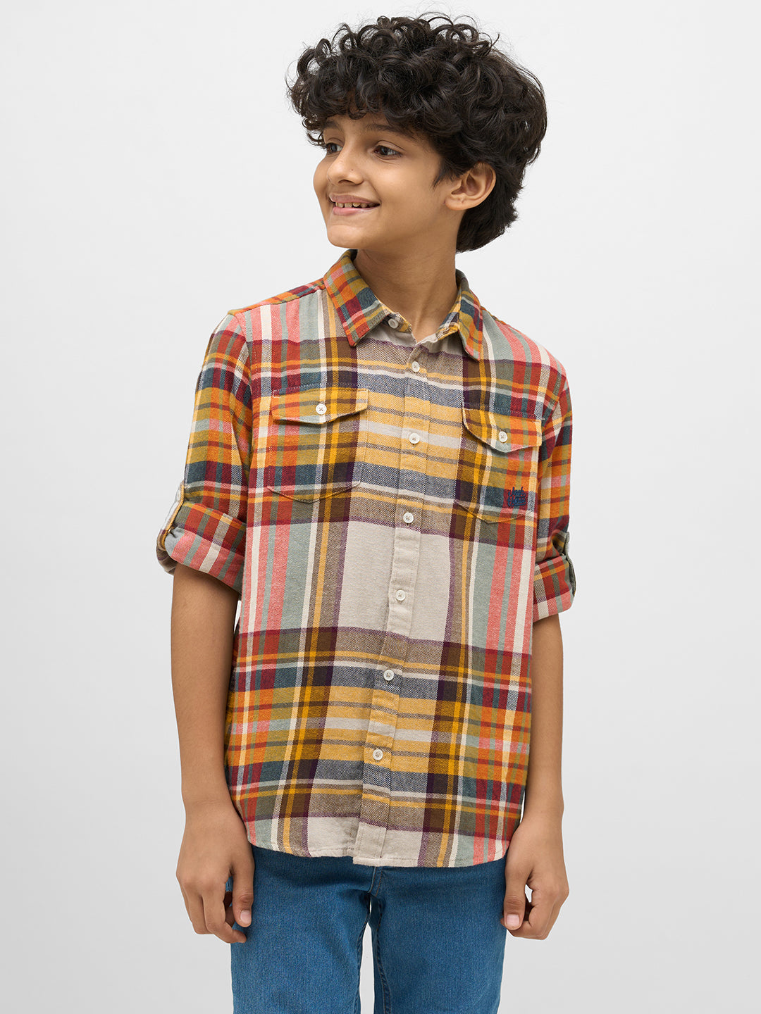 Boys Regular Fit Check Shirt