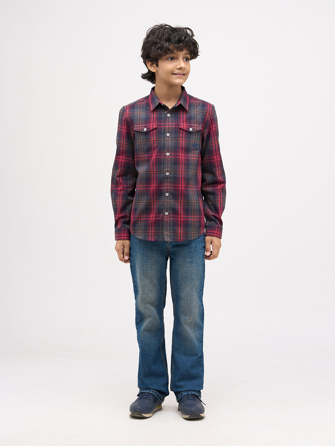 Boys Check Cotton Shirt