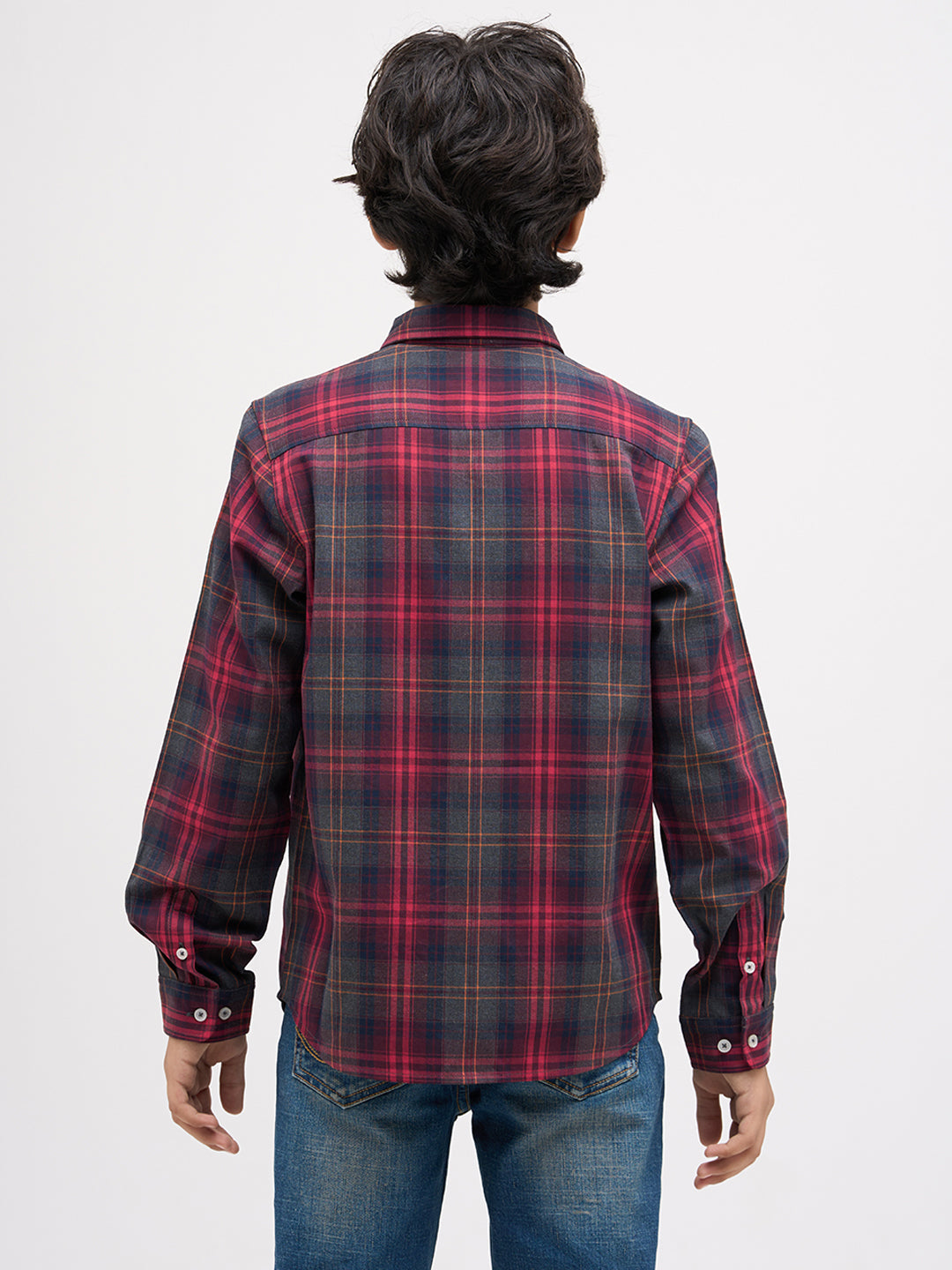 Boys Check Cotton Shirt