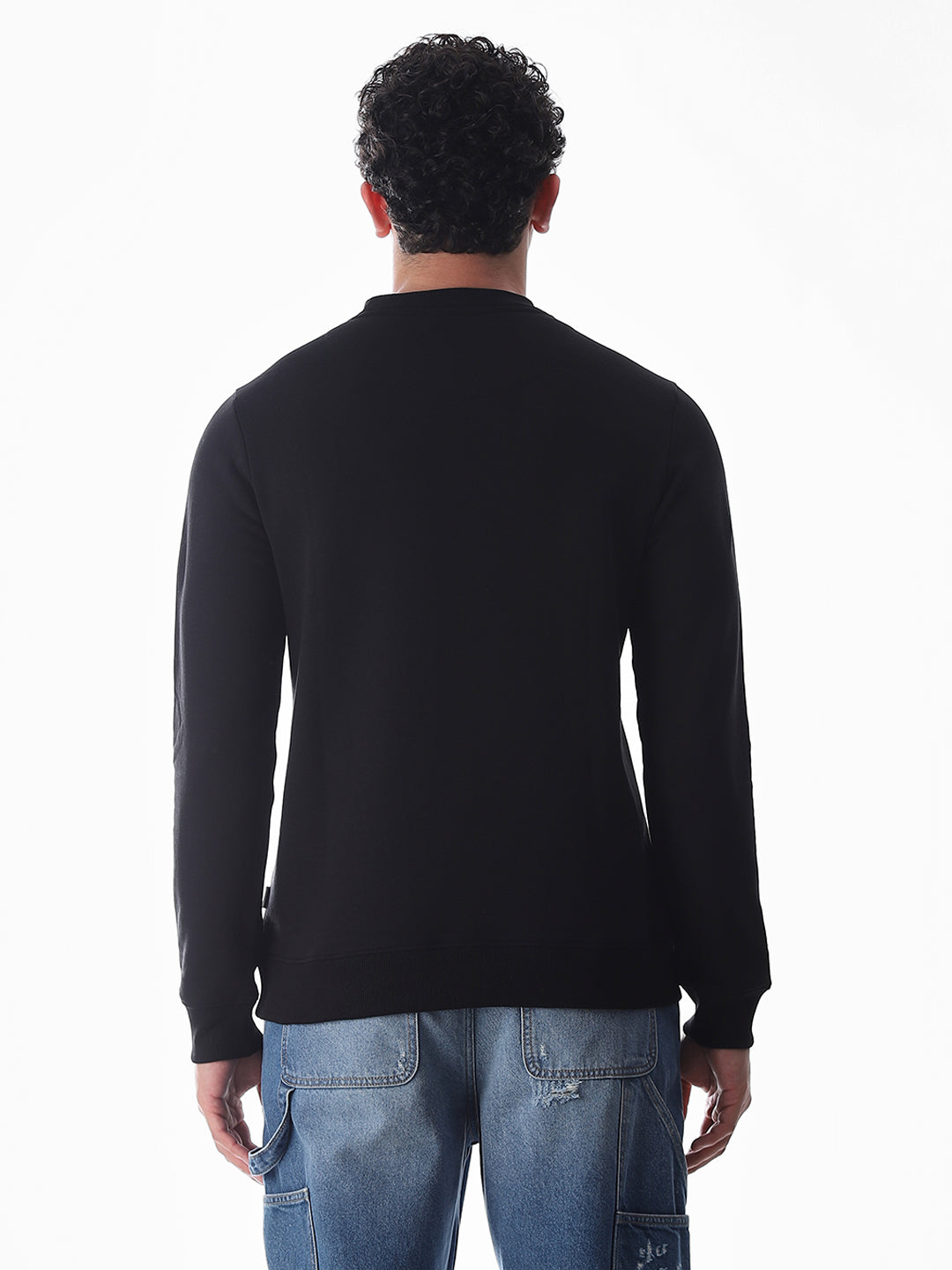 Black Regular Fit Sweatshirt