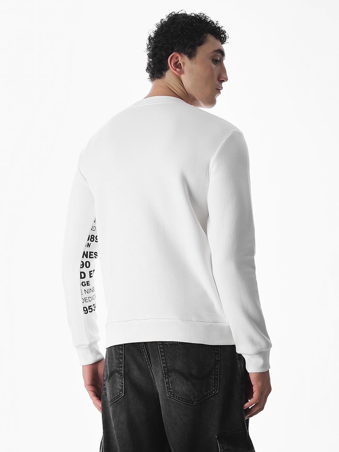 Non-Hooded Printed Sweatshirt