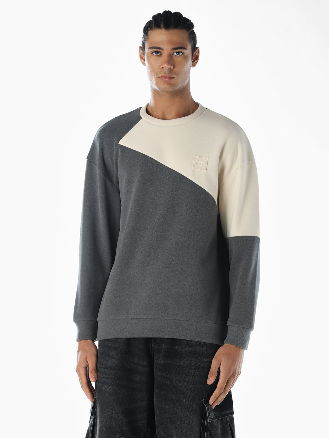 Colourblocked Cut & Sew Sweatshirt