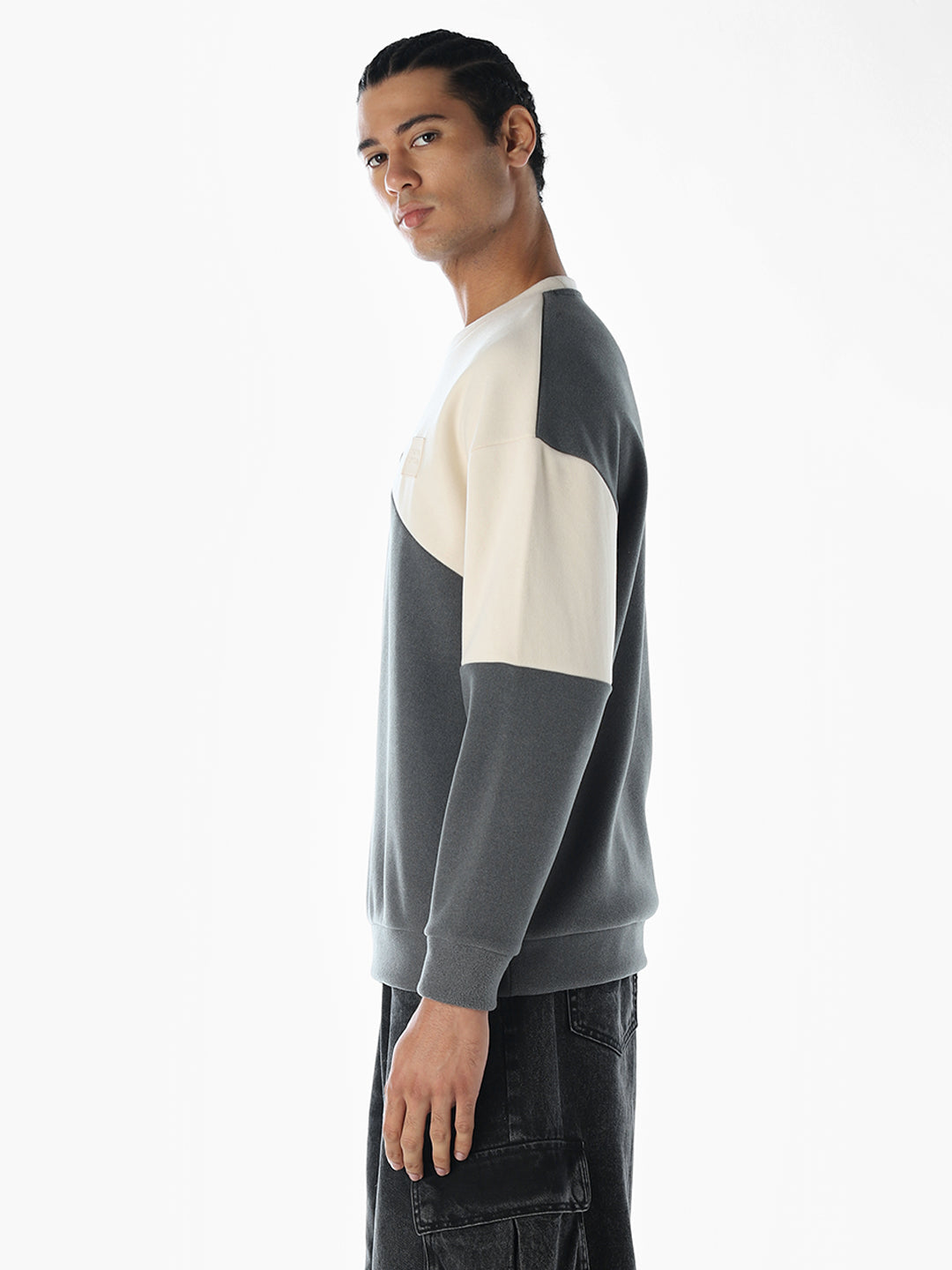 Colourblocked Cut & Sew Sweatshirt