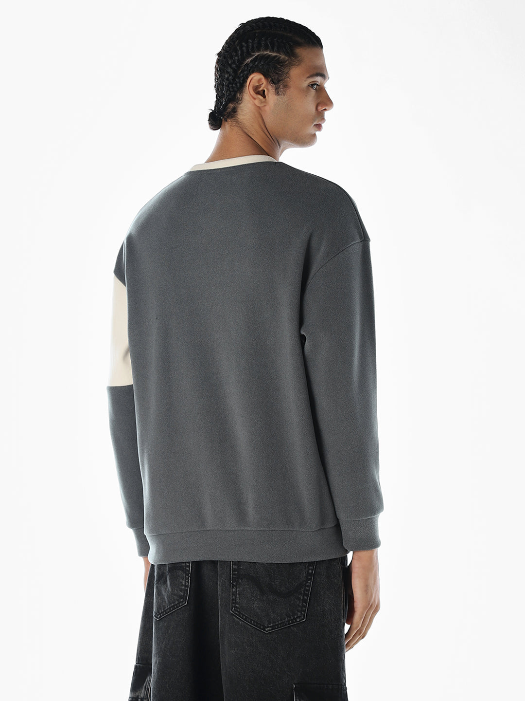 Colourblocked Cut & Sew Sweatshirt