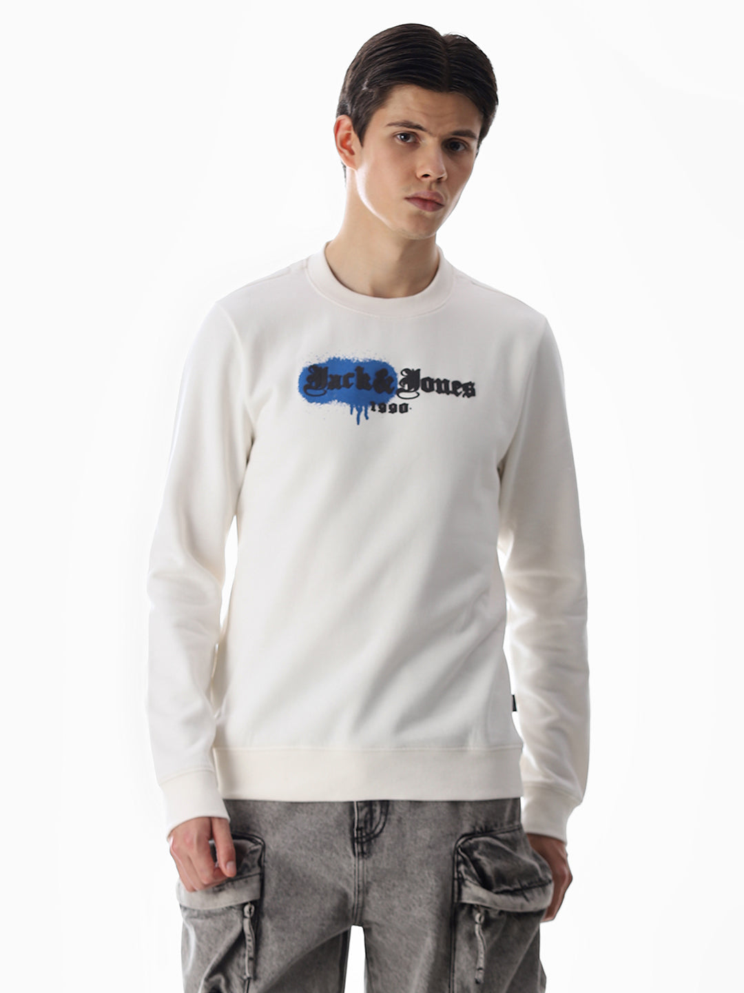 Printed Crew Neck Sweatshirt