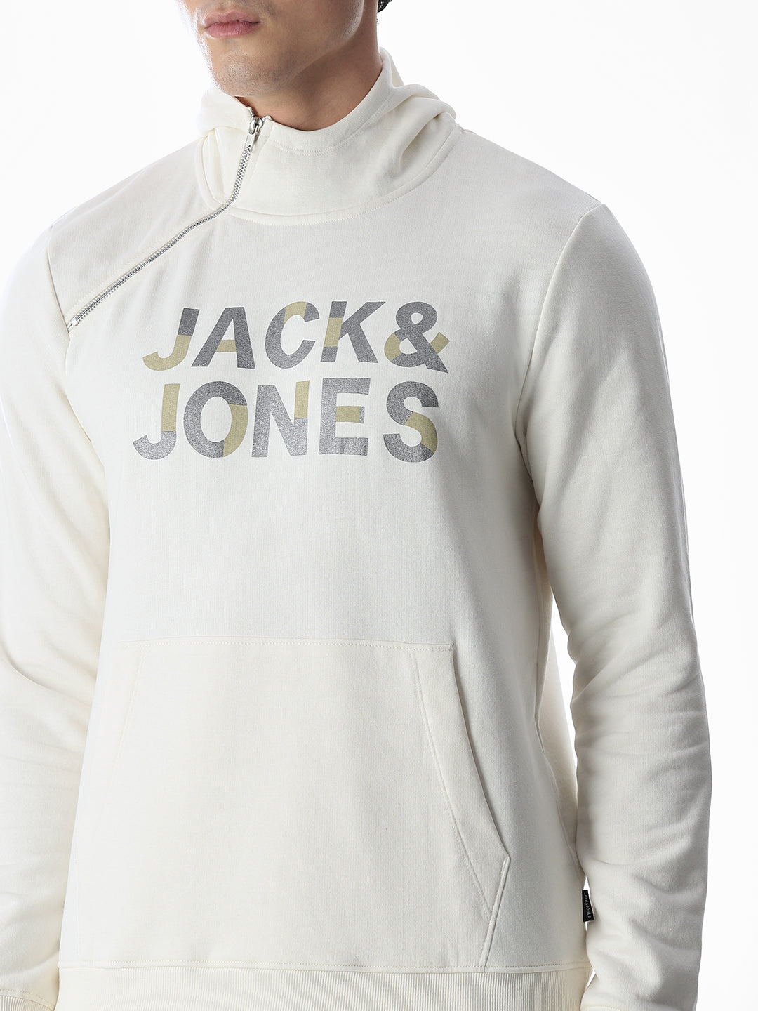 Zip Detail Hooded Sweatshirt