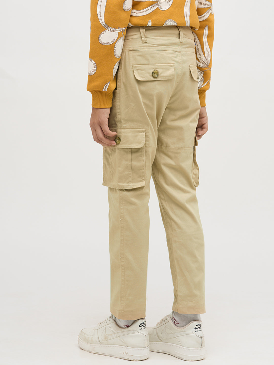 Boys Brown Twill Cotton Pants