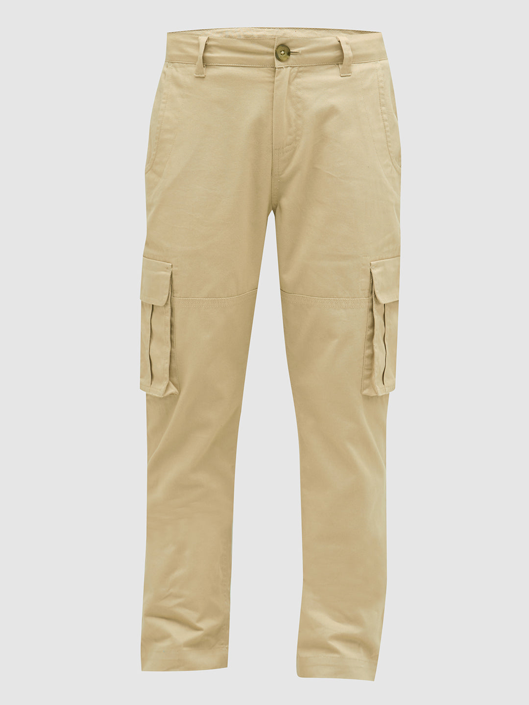 Boys Brown Twill Cotton Pants