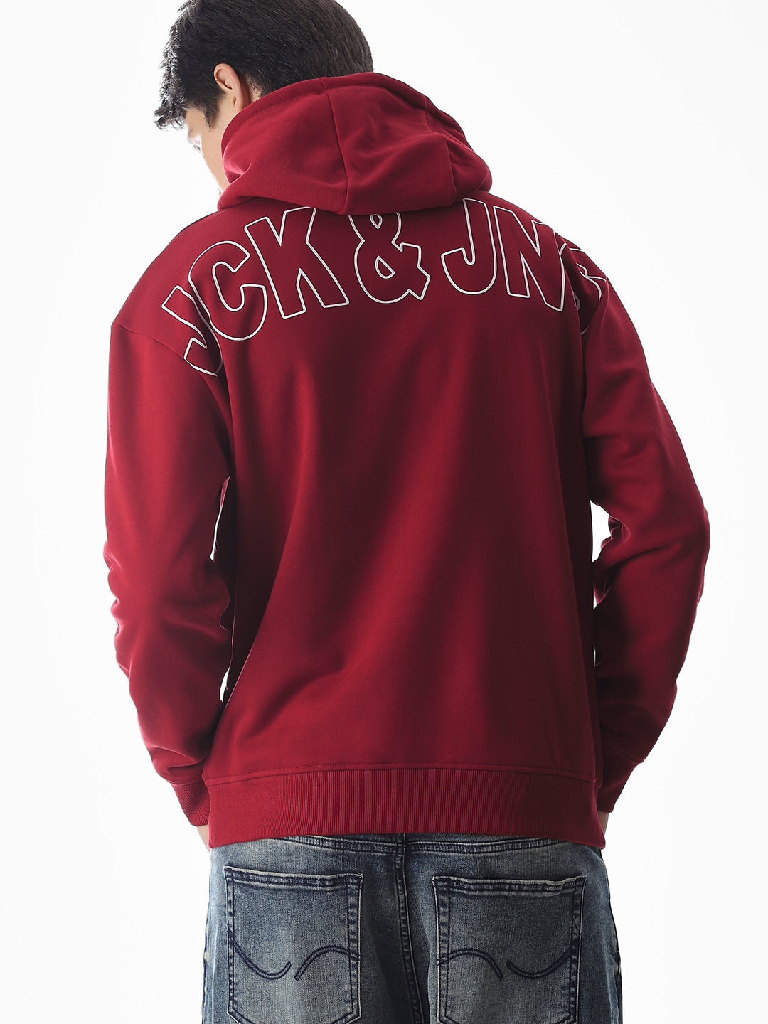 Dark Red Hooded Sweatshirt
