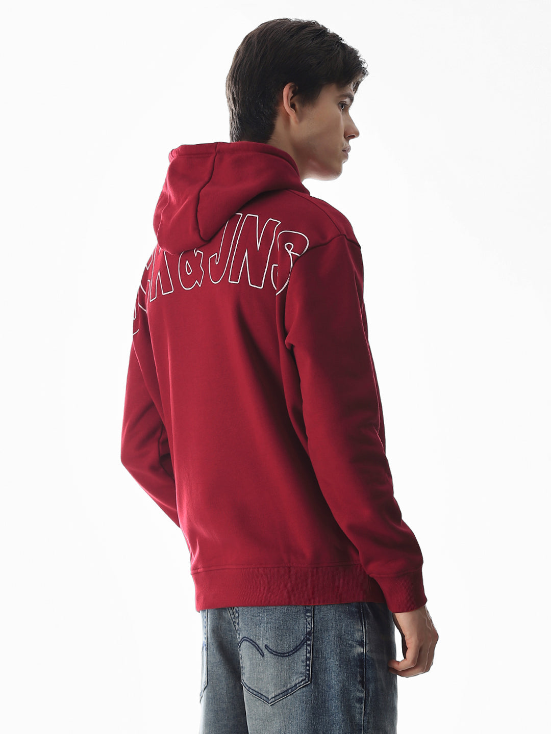 Dark Red Hooded Sweatshirt