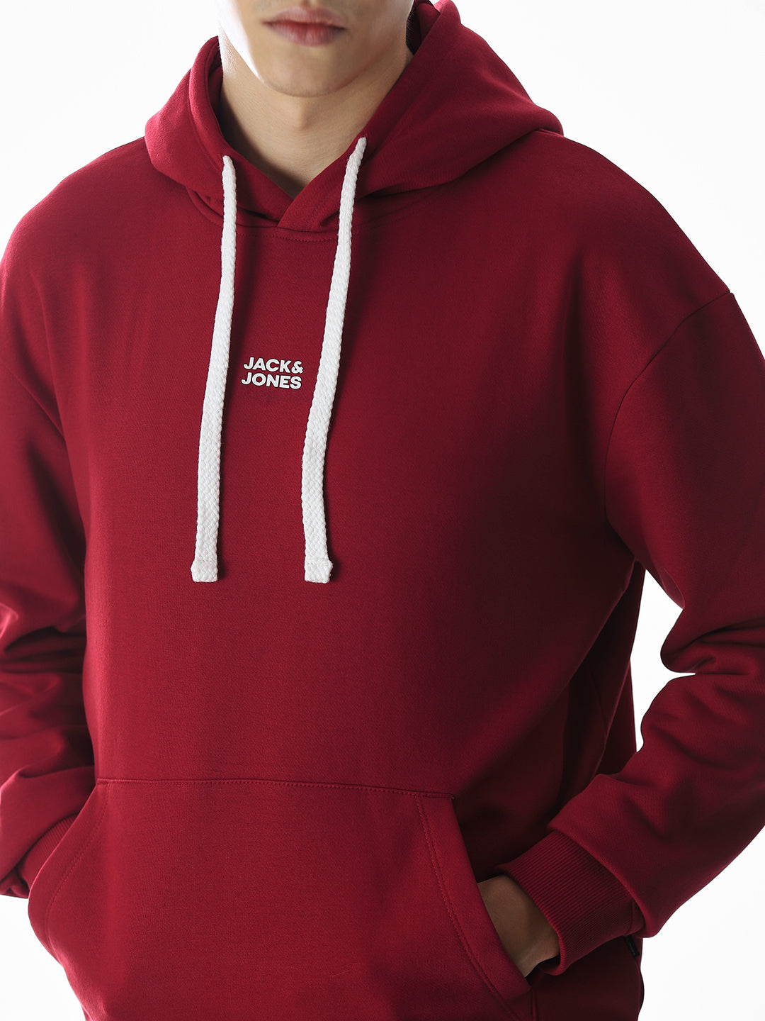 Dark Red Hooded Sweatshirt