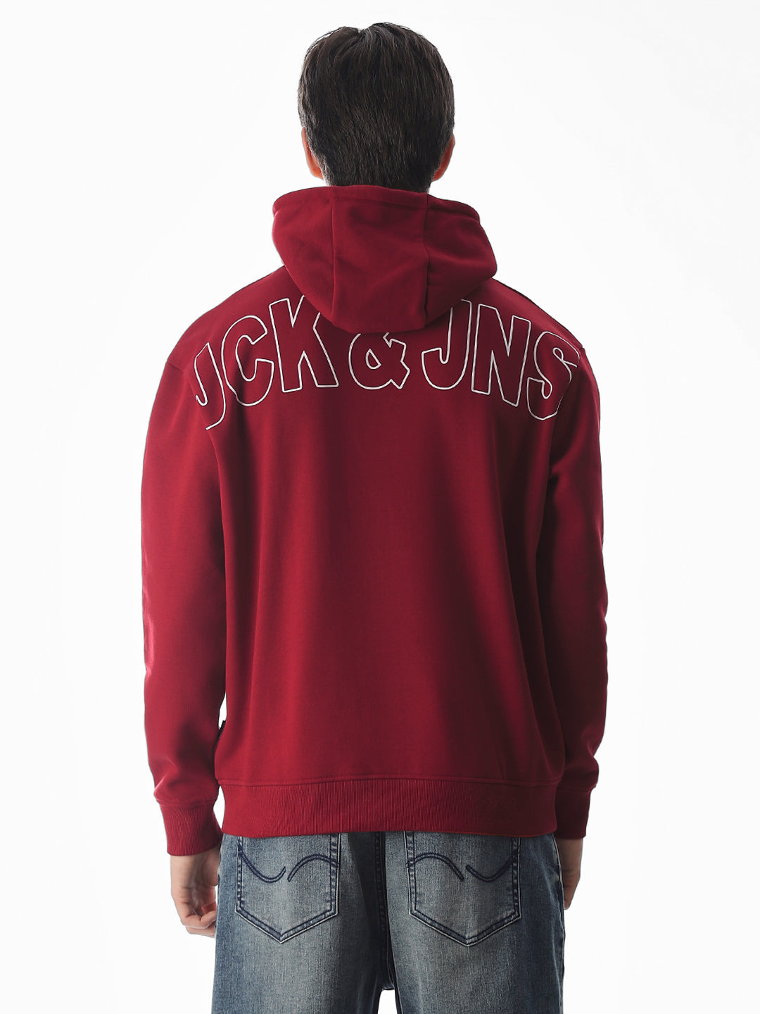 Dark Red Hooded Sweatshirt