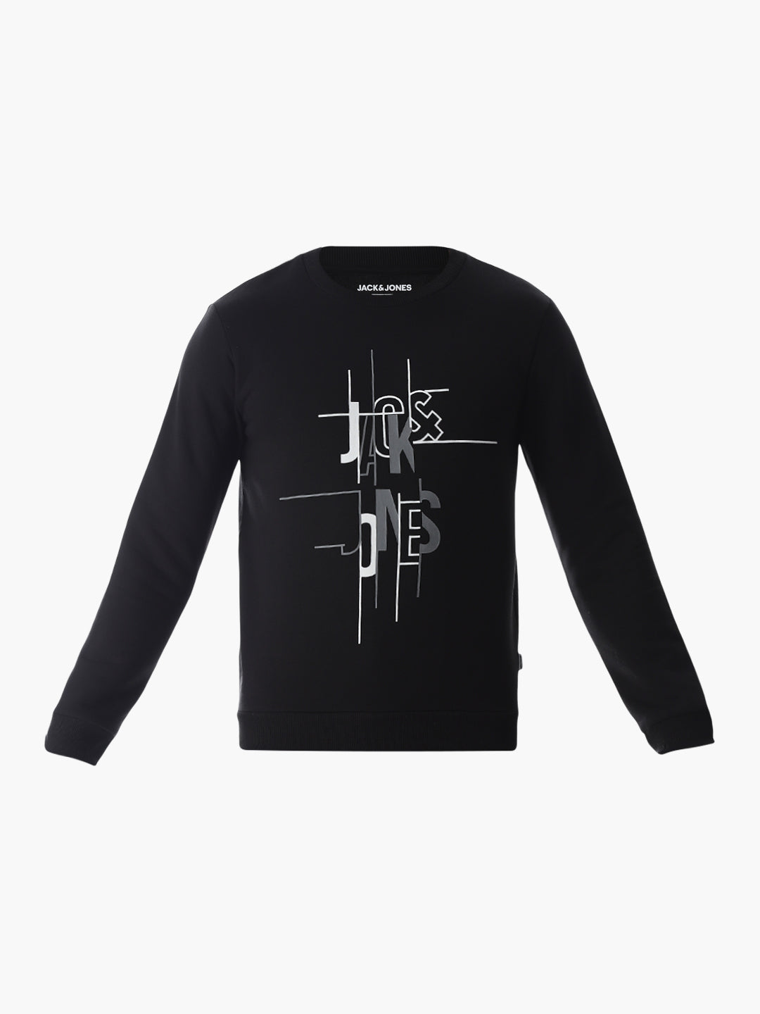 Printed Regular Fit Sweatshirt - Black