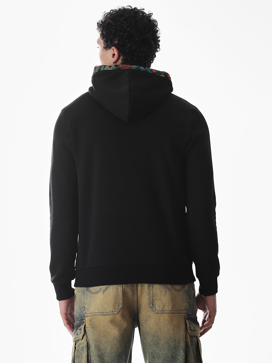 Hooded Applique Patchwork Sweatshirt