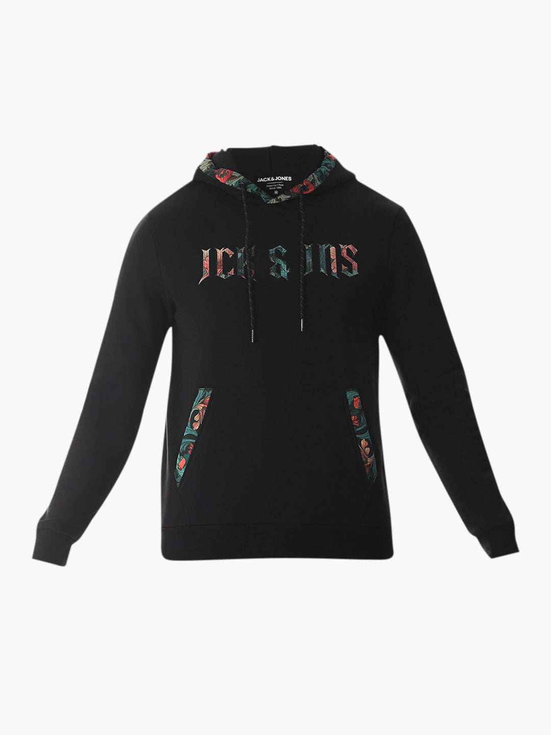 Hooded Applique Patchwork Sweatshirt