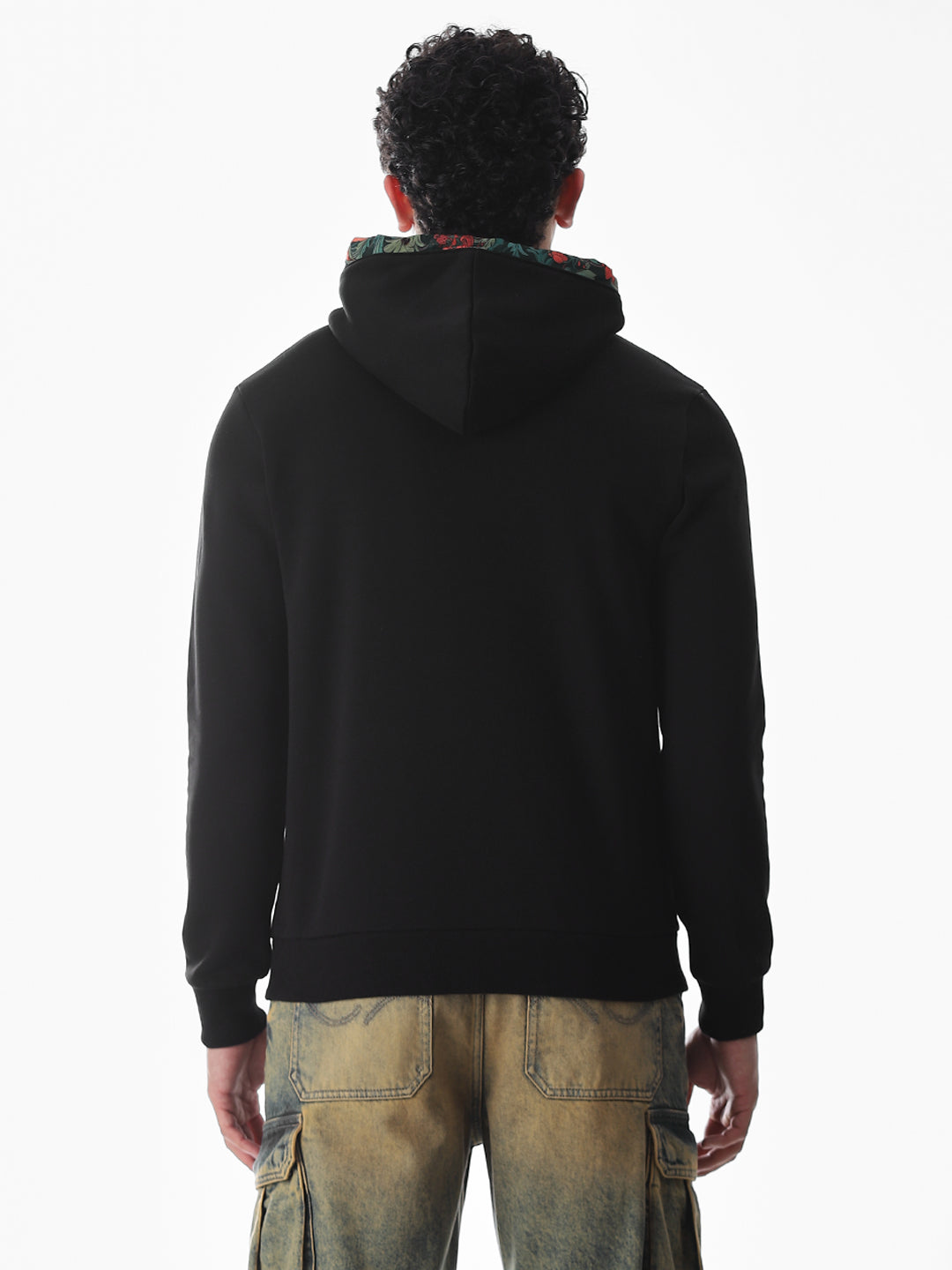 Hooded Applique Patchwork Sweatshirt