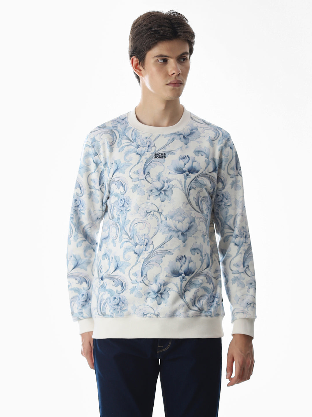 Printed Crew Neck Sweatshirt