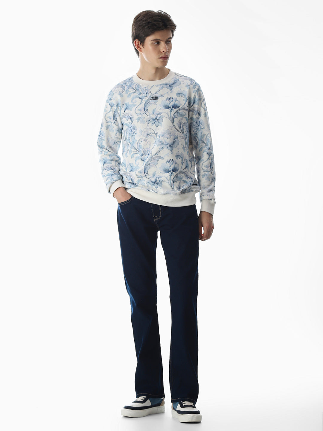 Printed Crew Neck Sweatshirt