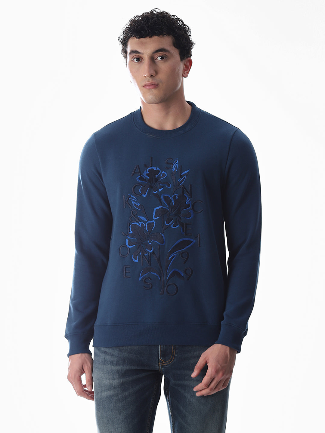 Embroidered Print Sweatshirt