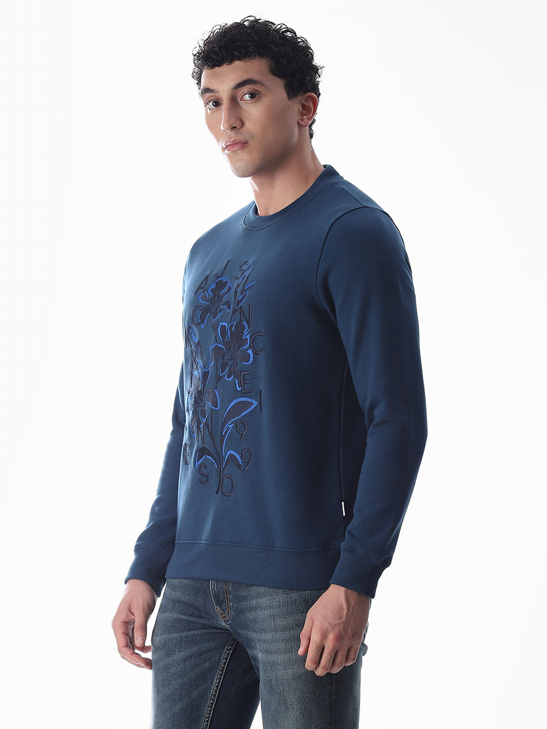 Embroidered Print Sweatshirt