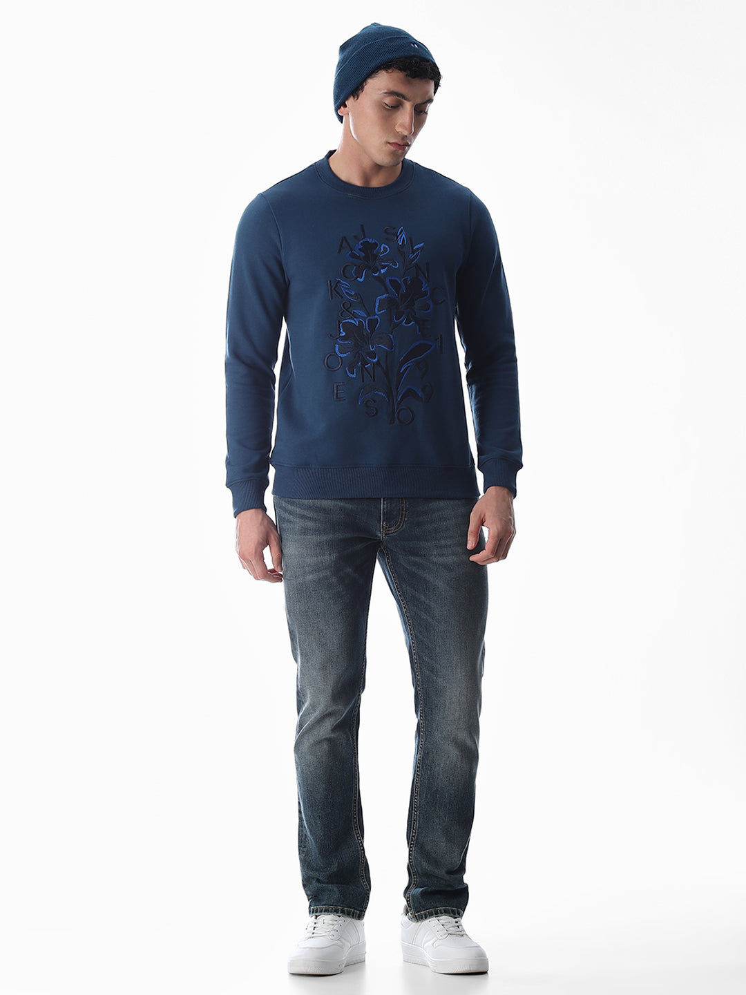 Embroidered Print Sweatshirt