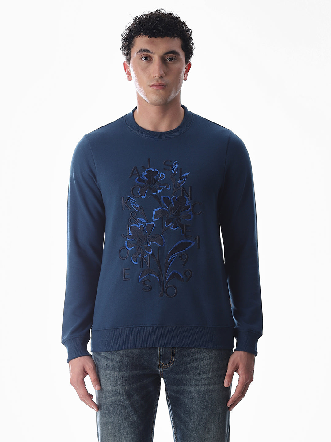 Embroidered Print Sweatshirt