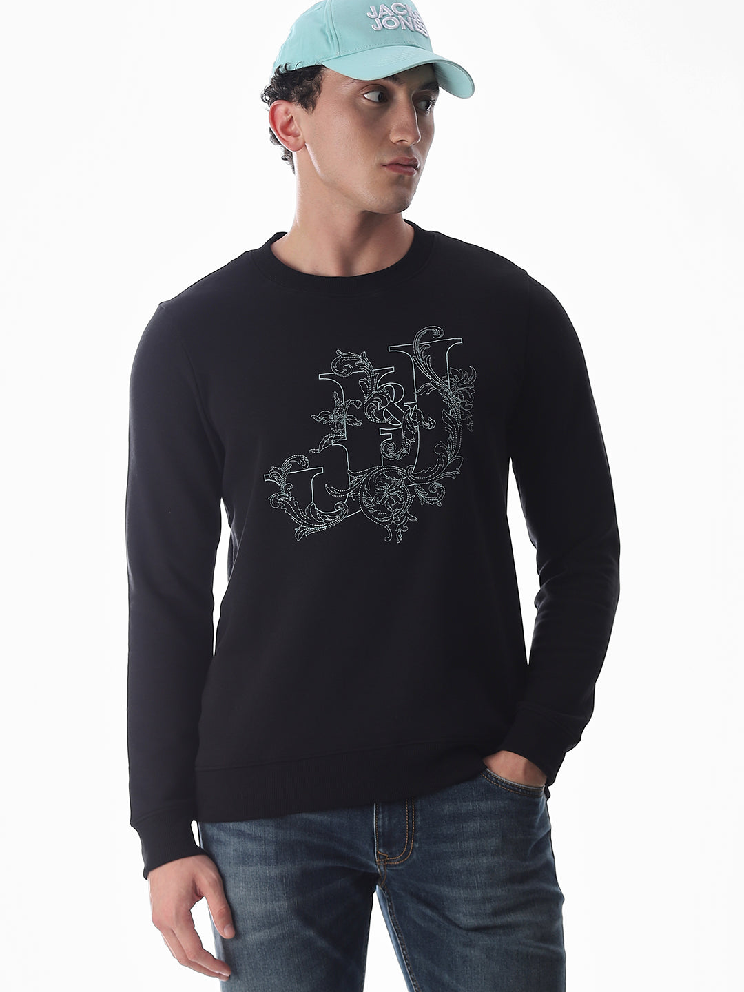 Embroidered Text Sweatshirt