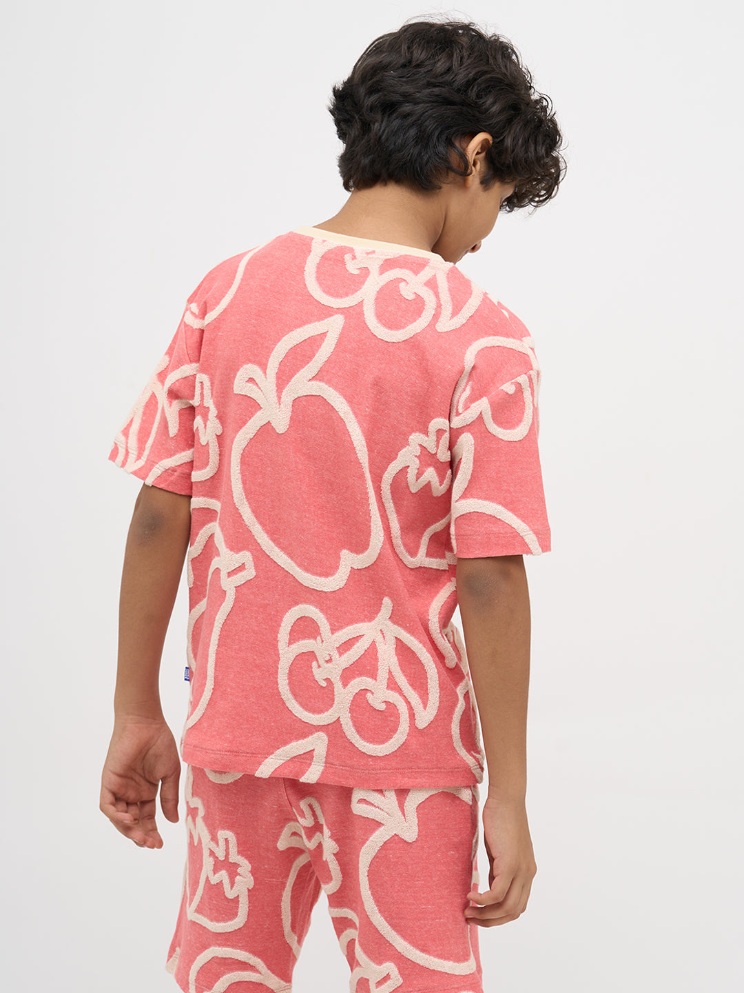 Pink Jacquard Oversized T-Shirt