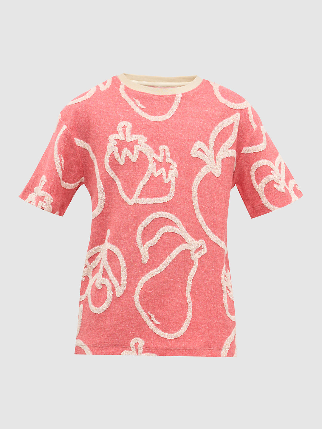 Pink Jacquard Oversized T-Shirt