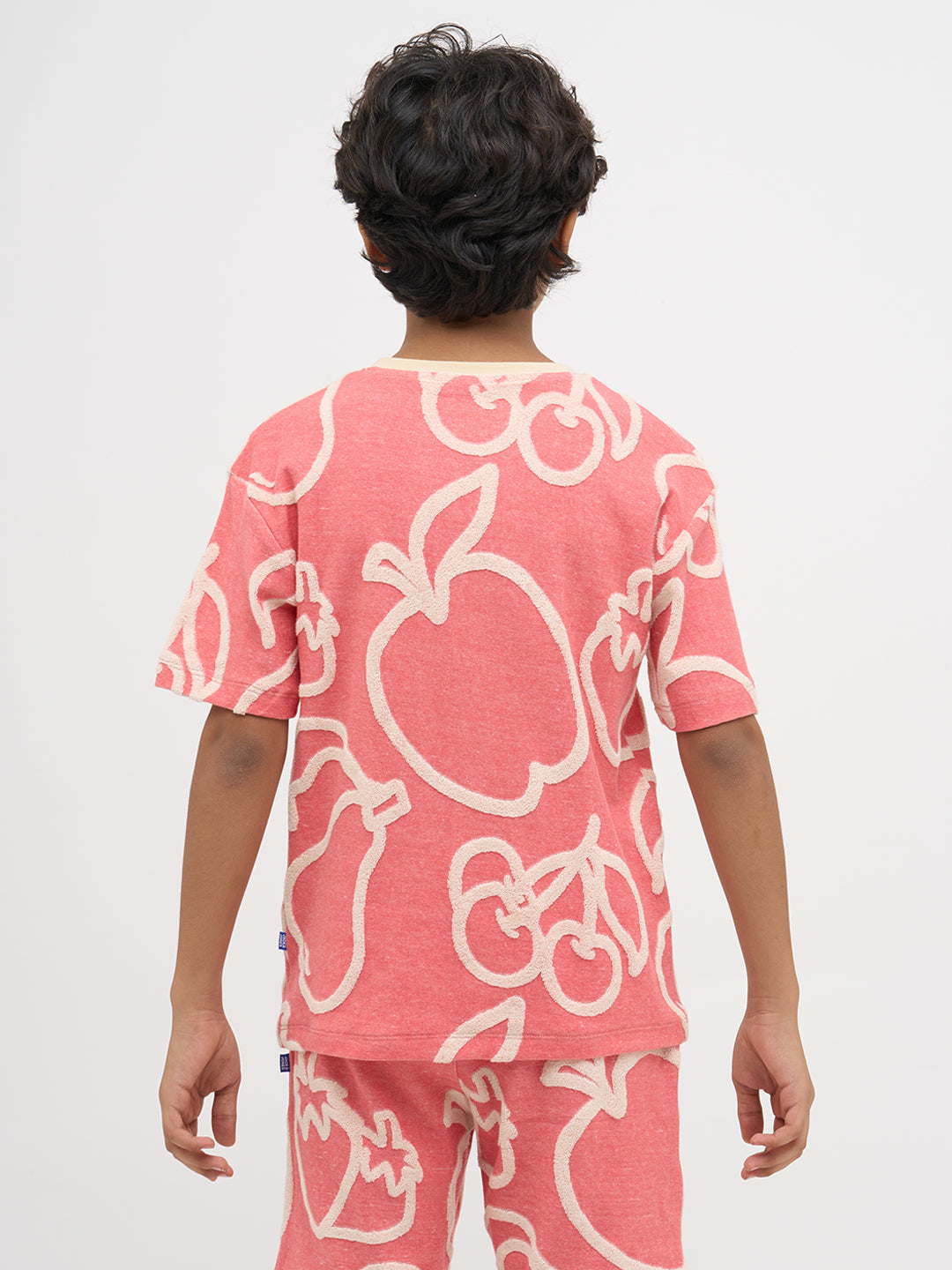 Pink Jacquard Oversized T-Shirt