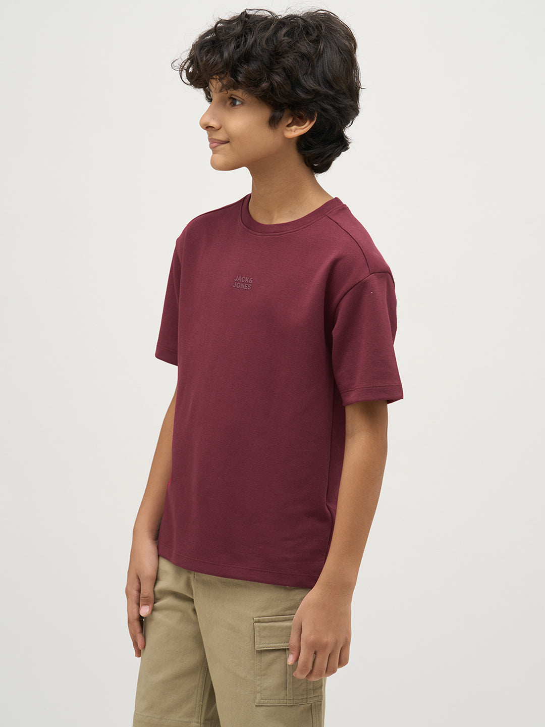 Boys Logo Text Print T-shirt