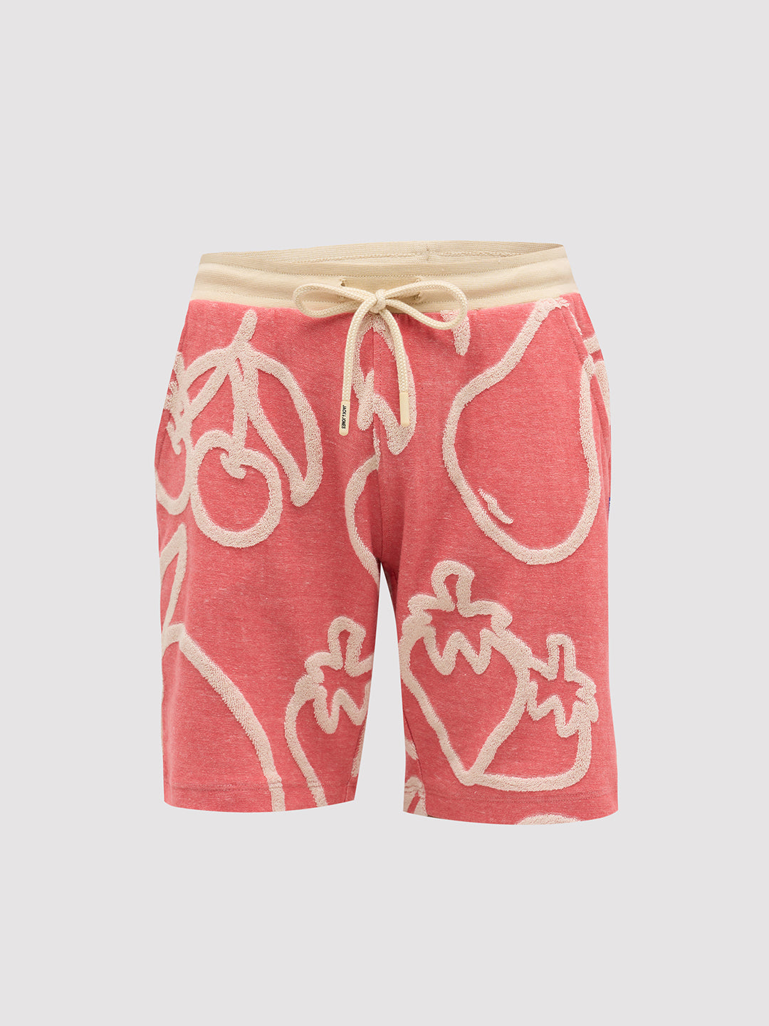 Pink Jacquard Cotton Shorts